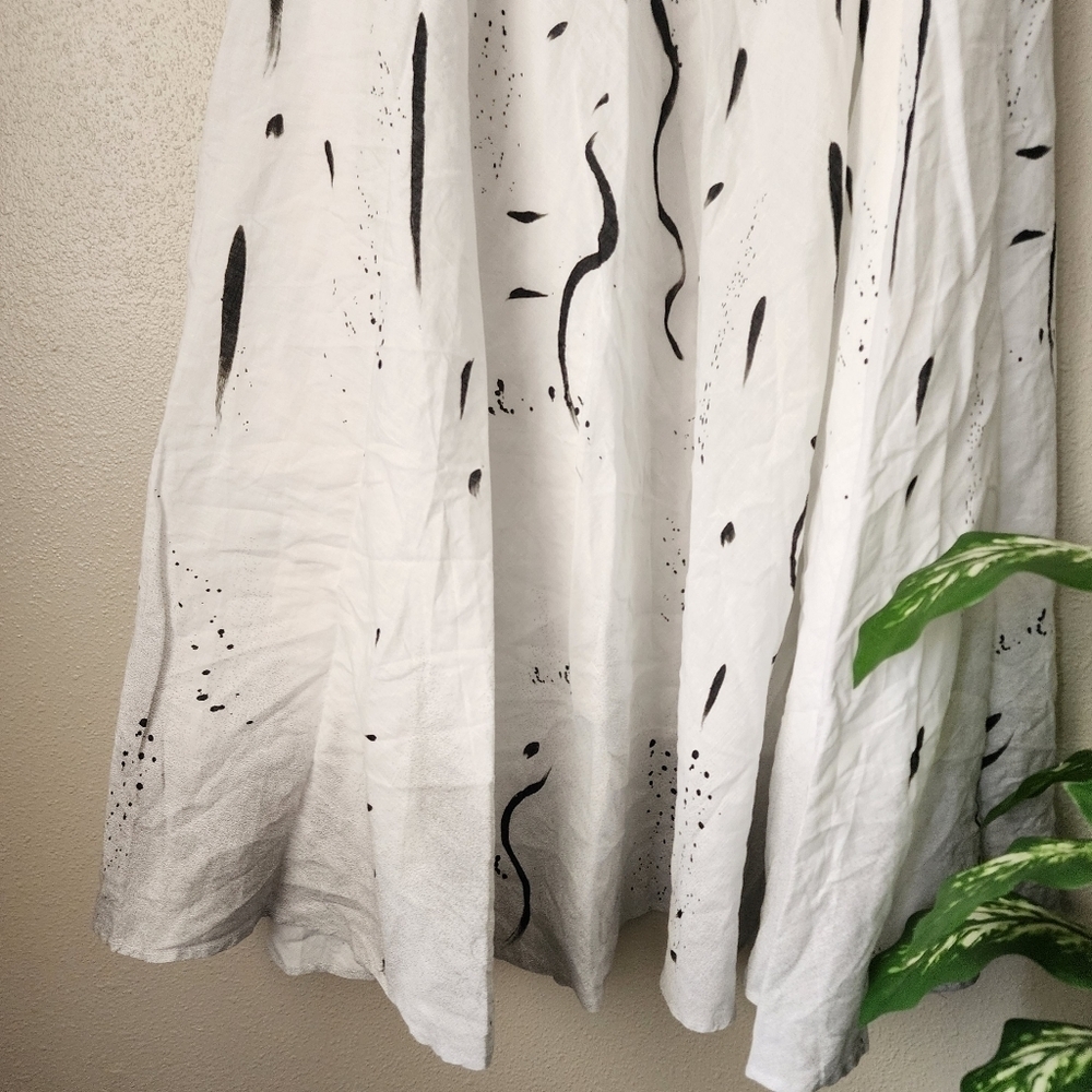 Making The Cut Painted Midi Gary's Skirt Winning Look White Artsy NWT Size 3x - Picture 5 of 10